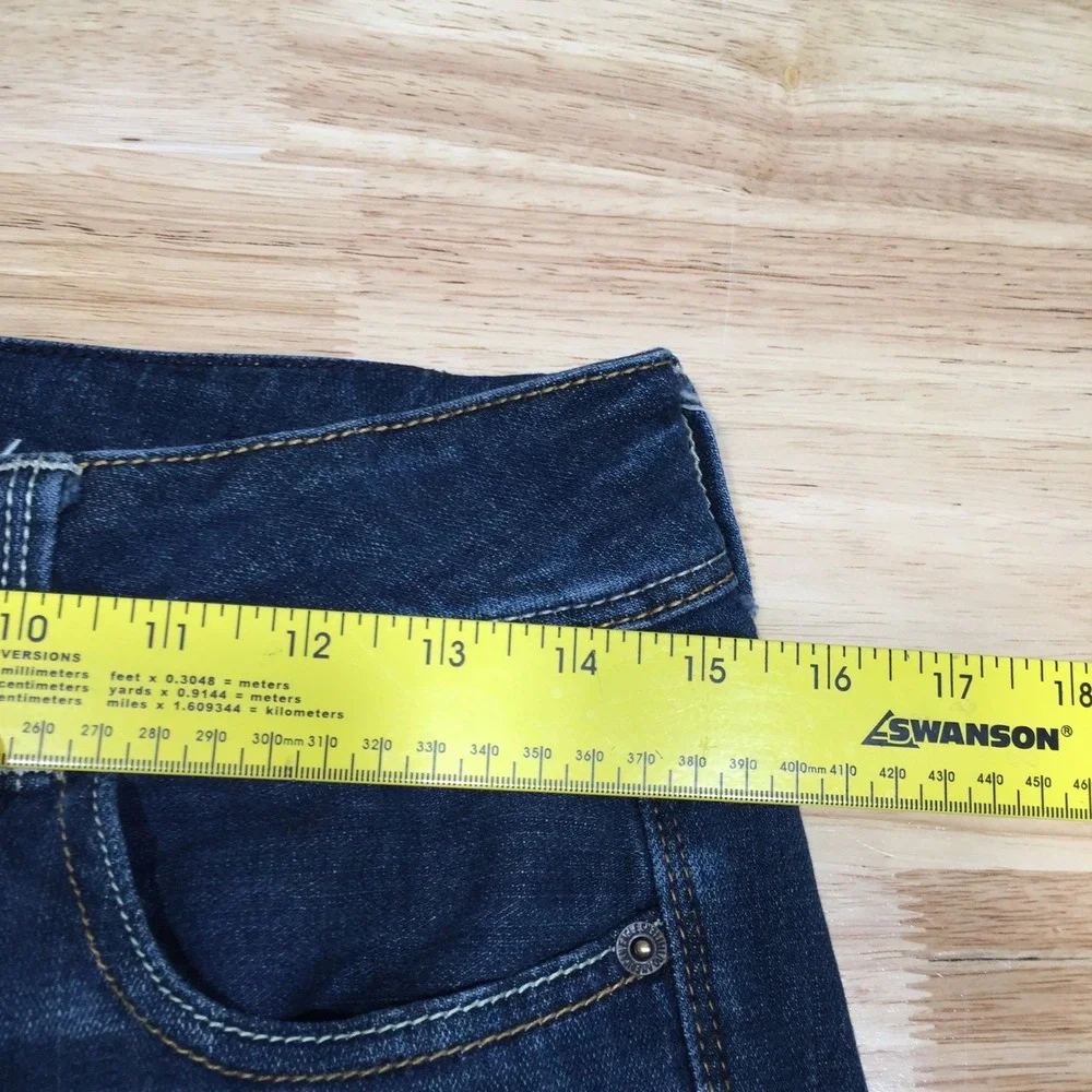 American Eagle Womens Slim Boot Jeans Stretch Size 4 Short Dark Wash Blue